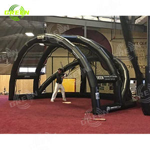 Cage de golf <span class=keywords><strong>gonflable</strong></span> verte blanche commerciale castello gonfiabile maison de rebond château videur pour bébé jouer hpfburg cage de filet de golf bo - Product Image 5