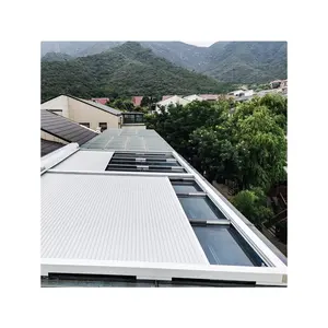 Fábrica de China, persiana enrollable de techo de sala de sol personalizada para jardín, casa de vidrio, techo de aluminio para sala de sol