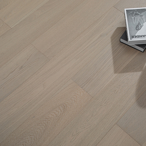 Parquet massif AS2047 FSC en chêne blanc teinté multicouche, grade AB, brossé, système clic, 15 mm, durable, à larges lames, idéal pour les hôpitaux - Product Image 1