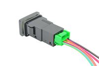 Feux de traversée 12V avec interrupteur à bouton-poussoir court marche/arrêt et kit de câblage pour petits modèles Toyota Landcruiser Prado Hilux