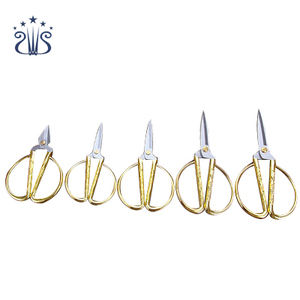 Del Hogar del acero inoxidable Dragon Phoenix tijeras de aleación de oro hecha a mano tijeras boda <span class=keywords><strong>Civil</strong></span> Sastre oro tijeras - Product Image 1