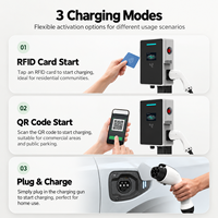 Chargeur de voiture électrique AC 7 11 22 kW Type 1 J1772 Type 2 GB/T OCPP RFID WiFi 4G Borne de recharge murale pour véhicules électriques IP54