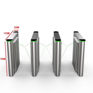 Kiểm soát truy cập hệ thống sinh trắc học nhận dạng khuôn mặt eo chiều cao cho người đi bộ giao thông Flap Barrier <span class=keywords><strong>Gate</strong></span> cho tàu điện ngầm đường sắt - Product Image 6