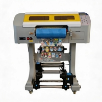 Impresora de etiquetas UV DTF de 30CM con cabezal EPSON DX7, impresión rollo a rollo, barniz dorado para película AB, TPU, logotipos 3D, fundas de teléfono y tazas