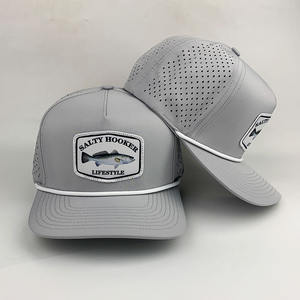 Hip Pop rendimiento al aire libre de alta calidad sublimación impresa Logo personalizado perforado pesca sombreros gorras de béisbol impermeables - Product Image 3