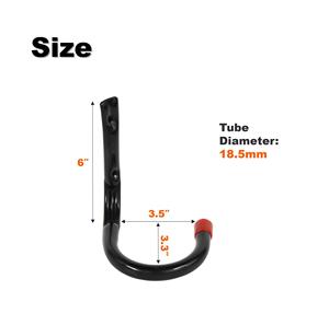 Support de roue de rangement mural pour vélo Crochet tubulaire pour montage au plafond Crochet de vélo en métal pour garage atelier gain de place - Product Image 4