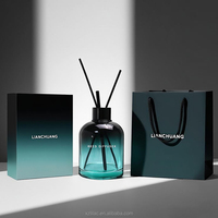 Diffuseur de parfum d'ambiance de haute qualité, aromathérapie, 120 ml, 150 ml, 200 ml, flacon rond avec bouchon en bois, emballage de luxe