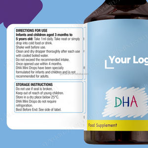 Vitamine Omega 3 DHA gouttes pour un cerveau sain Vitamine Énergie pour le cœur Gouttes liquides Suppléments Logo personnalisé d'usine - Product Image 5