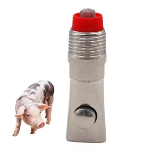 Botón de pezón de agua de cerdo de acero inoxidable duradero de alta calidad nuevos filtros de tapa roja bebederos de animales de hidratación eficiente - Product Image 5