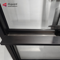 Ventanas Corredizas de Aluminio con Marco Ultrafino Moderno para Uso Residencial con Brida para Fijación con Clavos