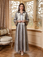 Robe longue élégante brodée florale pour femme, coupe ample, avec sequins, tendance automne 2026, nouveau style, robe maxi hiver