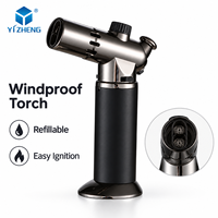 Briquet torche à flamme jet réglable en métal YIZHENG YZ-093 pour cigares, barbecue, cuisine, camping et extérieur