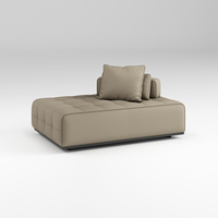 Meubles d'intérieur Orangefurn Coussin à ressort Canapés modulaires Coin en cuir Napa 4 places Canapé méridienne sectionnel moderne