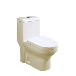 Muslim China YIDA Beige Color luxury Commercial Bathroom Accessories Back To Wall Wc Tank Sanitary Ware Toilet And Sink Set