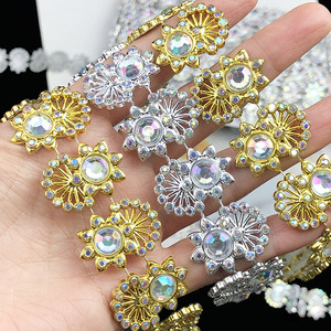 Prix d'usine – Garniture en strass œil de cheval de 2,7 cm pour la décoration de vêtements, accessoire de confection, dentelle à coudre pour tenues de spectacle - Product Image 4