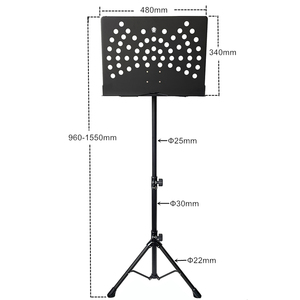 High Grade Professional Adjustable Metal Folding <strong>Music</strong> <strong>Stand</strong> - Product Image 1