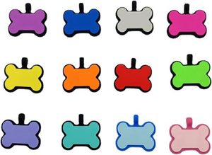 Köpekler ve Kediler için Lüks Kemik Tasarımlı Silikon Evcil Hayvan Etiketi, Kişiselleştirilmiş Kimlik Etiketleri, Çift Taraflı Boşluklarla Gravür Yapılabilir - Product Image 2
