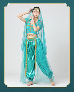Nuevos Disfraces de Princesa India para Niñas, para Actuaciones de Danza <span class=keywords><strong>Bollywood</strong></span>, 100% Poliéster, Talla Única - Product Image 6