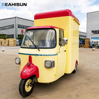Moto Piaggio Ape Food Truck para Café, Cafetería, Hot Dogs/Helados, Remolque de Comida con Cocina Completa