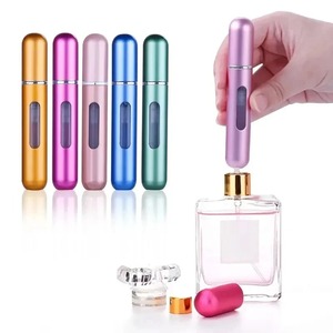Flacon pulvérisateur de parfum de poche rechargeable en aluminium 5ml/8ml, atomiseur d'huile essentielle, design couleur personnalisé, remplissage par le bas, pour lotion - Product Image 1