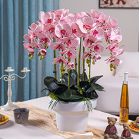 Arrangement de fleurs d'orchidées artificielles, Phalaenopsis blanches au toucher réel, fausses orchidées, fausses fleurs, centre de table, vente en gros