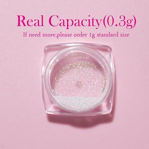 Poudre à ongles chromée 0,3 g, poudres irisées pour ongles, pigment de manucure en poudre gel mica (aurora, 0,3 g) - Product Image 3