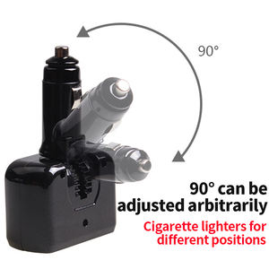 <span class=keywords><strong>2</strong></span> في 1 سيارة شاحن USB مزدوج ولاعة السجائر المقبس مصباح ليد 90 درجة قابل للتعديل التوصيل والتشغيل - Product Image 3