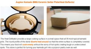 Plaque de conversion <span class=keywords><strong>en</strong></span> céramique Kimstone pour <span class=keywords><strong>barbecue</strong></span>, déflecteur de chaleur, grille, <span class=keywords><strong>pierre</strong></span> à pizza pour fumoir, pour grills Kamado de 16 à 24 pouces, cuisine extérieure - Product Image 6