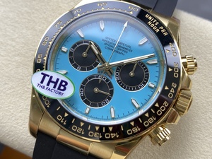 Super Quality Waterproof Mechanical Watch THB Factory 40mm 904L Steel SH4131 Movement 1265-18 <b>Chronograph</b> blue Watch - Product Image 3