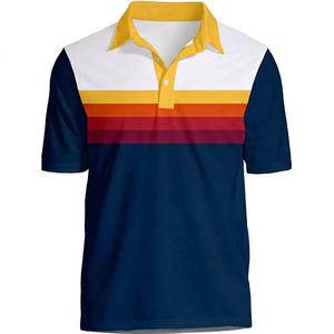 Vêtements de golf pour hommes, polo respirant léger sans couture à imprimé animal - Product Image 1