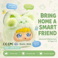 Animal de compagnie interactif IA en coton/polyester, rembourré en coton PP, jouet musical, poupée avec visage, approuvé CPC, chat vocal intelligent