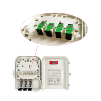 FTTH kotak Terminal akses kabel serat optik, kotak distribusi Mini 8 Port luar ruangan tahan air terpasang di dinding 8 Core
