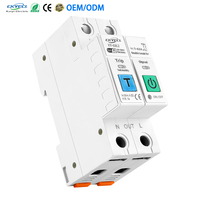 Interrupteur Wi-Fi DIN Rail KY, application Tuya, L+N 2P, déconnexion double, protection contre les courants résiduels 63A, plastique, capacité de coupure 6kA, prépayé