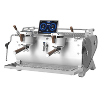 Machine à café expresso semi-automatique professionnelle double groupe, populaire en gros