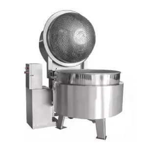 Automatic Electric Gas Heating Filter Basket Boiling Pot Tilting Jacketed Cooking Kettle Suitable For Jam Soup Sugar Vegetables