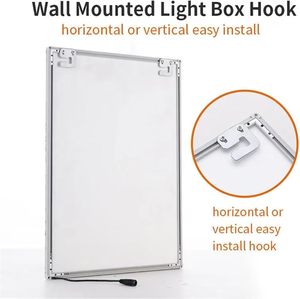 Marco Ultra Delgado Iluminado para Carteles, Pantalla de Menú, Caja de Luz LED de Vidrio Templado para Montaje en Pared, Soporte para Letreros de Tienda - Product Image 4