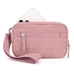 Most Popular Factory Custom <b>Waterproof</b> Outdoor Daily Use Unisex Mini Quilted <b>Wallet</b> Puffer ID Card Purse with Zipper - Product Image 1