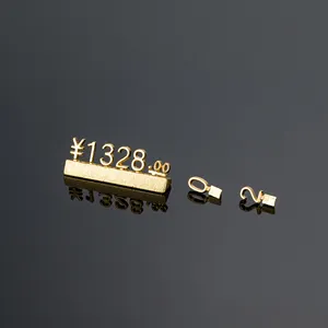 Customizable Gold Metal Price Tag <strong>Display</strong> Racks for Jewelry Watches iPhone <strong>Unique</strong> Digital Price Cubes - Product Image 4