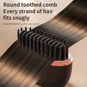 Pettine Lisciante per <span class=keywords><strong>Capelli</strong></span> con Ricarica Wireless, Mini Piastra Portatile a Ioni Negativi per Lisciare e Arricciare - Product Image 5