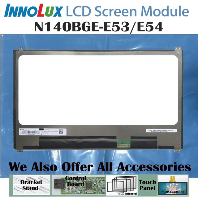 500:1 IPS HDR N140BGE-E54/3 No Touch 16:9 LCD 14.0" Screen Module 1366*768 WLED New Laptop LCD EDP 30 Pins 68% SRGB