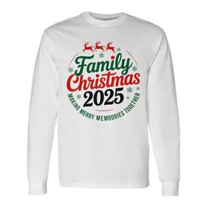 Camiseta familiar de manga larga para Navidad 2025: Creando recuerdos felices juntos - Product Image 1