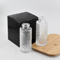 Diffuseur en verre gaufré vintage de luxe 150 ml en gros pour la décoration intérieure