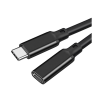 0.2m 4K 60Hz PD 100w USB 3.2 Gen2 10gbps Type C Mâle à C Femelle Câble d'extension pour ordinateur