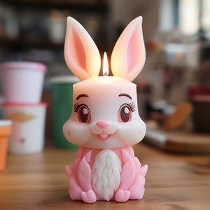 Easter Bunny <b>Candle</b> <b>Mold</b> Silicone Custom Shape Non Toxic DIY Cake <b>Candle</b> <b>Molds</b> For Home Decor - Product Image 2