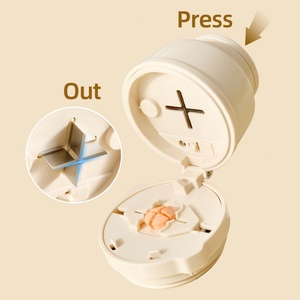 Luxury Portable Health Care Holders Medicine <b>Container</b> Plastic Round Transparent Pill Box Organizer Storage Cases - Product Image 5