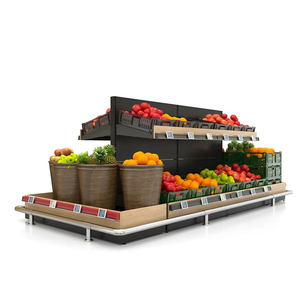 Exhibidor de Frutas Metálico de Doble Cara, Estante Comercial Multinivel para Verduras y Productos Frescos - Product Image 5