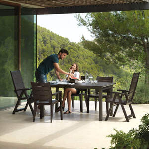 Poltrona Reclinabile in Legno (Confezione da 2) Sedia da Giardino Pieghevole ad Alto Comfort e Resistente ai Raggi UV, Arredo da Esterno in Polipropilene - Product Image 6