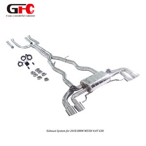 Específicamente para BMW Serie 5 <span class=keywords><strong>M550i</strong></span> G30 4.4T B58, 2017-2023, escape Catback de doble silenciador y doble válvula GFC con cuatro puntas de escape - Product Image 6