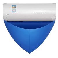 Kit de Nettoyage Manuel de Climatisation Domestique Mural en PVC et Plastique avec Tuyau d'Évacuation, Protecteur de Lavage de Poussière pour Climatisation Industrielle