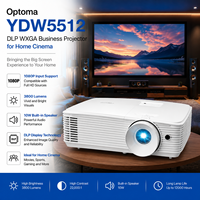 Projecteur professionnel Optoma YDW5512 DLP 720P, durée de vie de la lampe de 12 000 heures, 3 800 lumens, avec écran large 16:10 pour cinéma maison